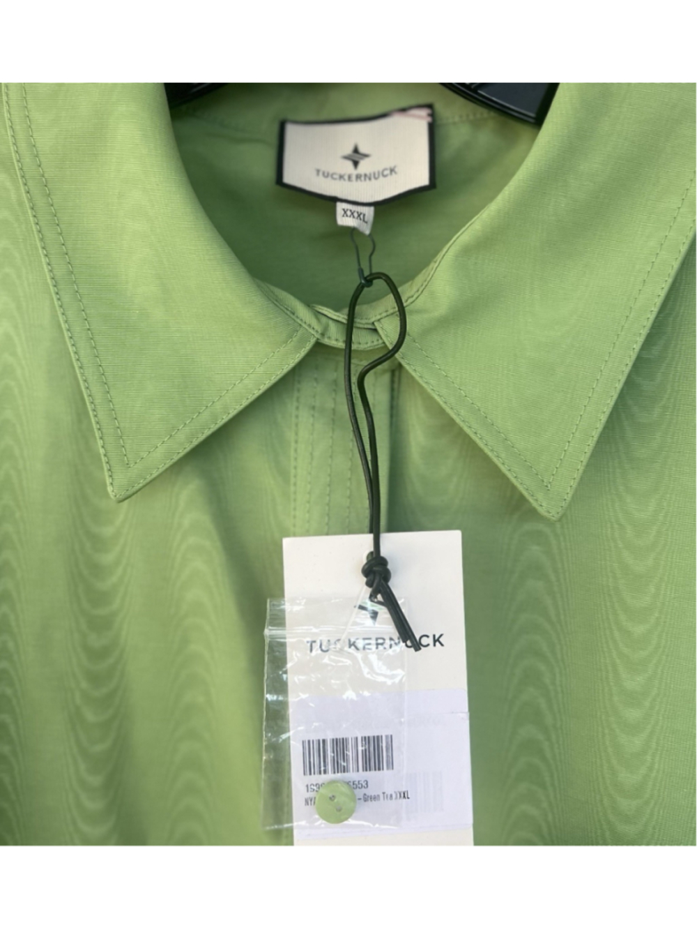 New Tuckernuck Pistachio Green Chloe Midi Dress 3XL Belted Collared Moir Classic - Picture 13 of 14